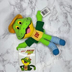 Vintage Kellogg’s Smacks Dig ‘Em Frog Breakfast Brunch Bean Bag Plush 1997 NWT